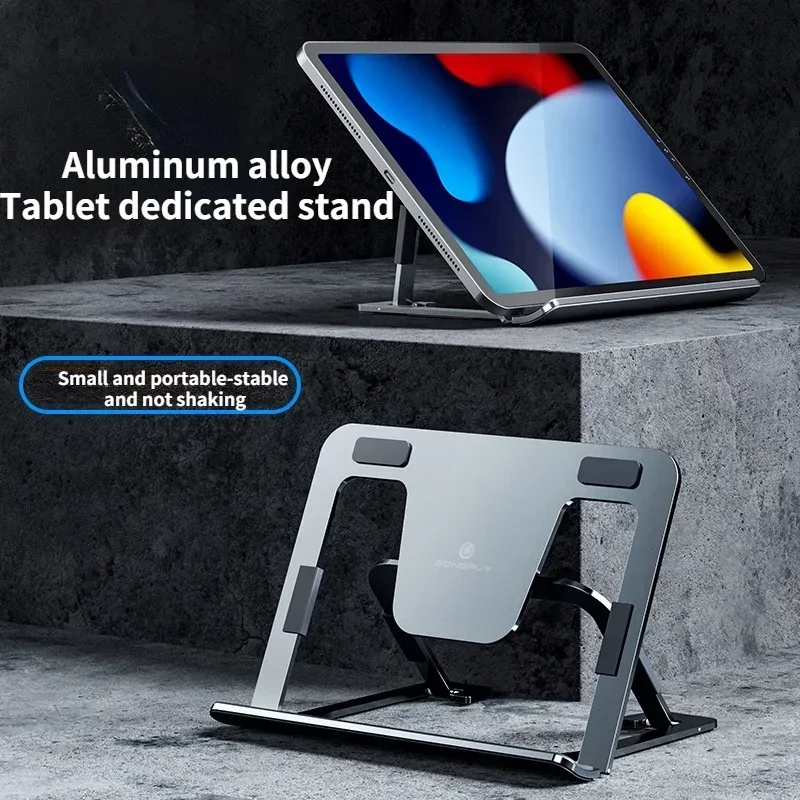 

Adjustable Non - slip Hollow Out Desktop Laptop Holder, Aluminum Cooling Bracket for Laptop and Tablet Stands, Load 10kg