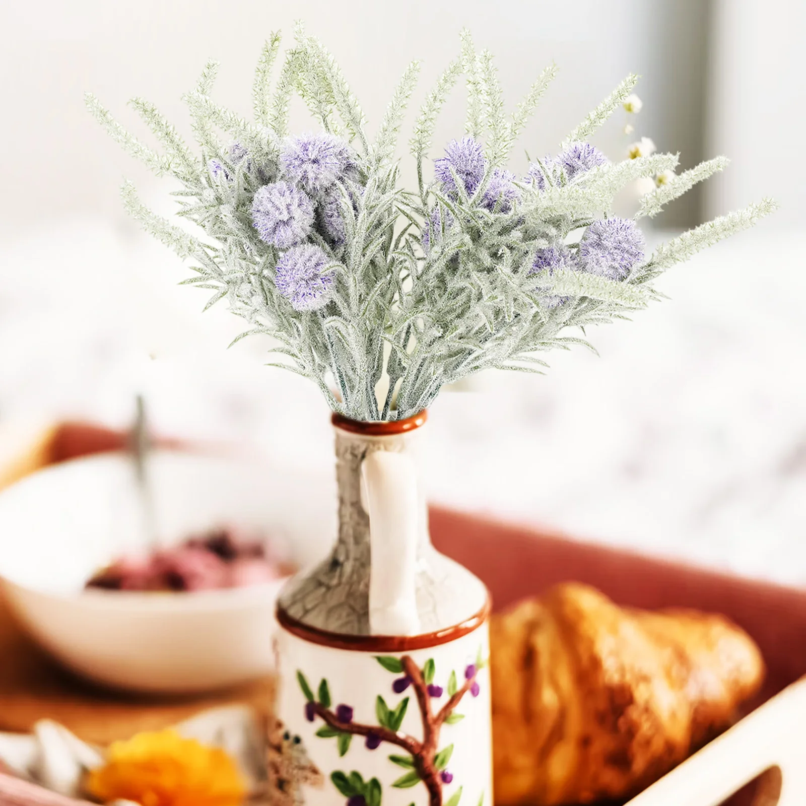 

2pcs Simulation Dandelion Fake Flower Elegant Decoration Plastic Artificial Ornament Lifelike Photography Prop Home Wedding