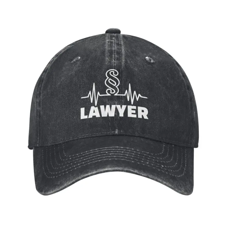 Custom Funny Law Gift Lawyer Heartbeat Baseball Cap Hip Hop Cotton Snapback Caps Women Men's Adjustable Dad Hat