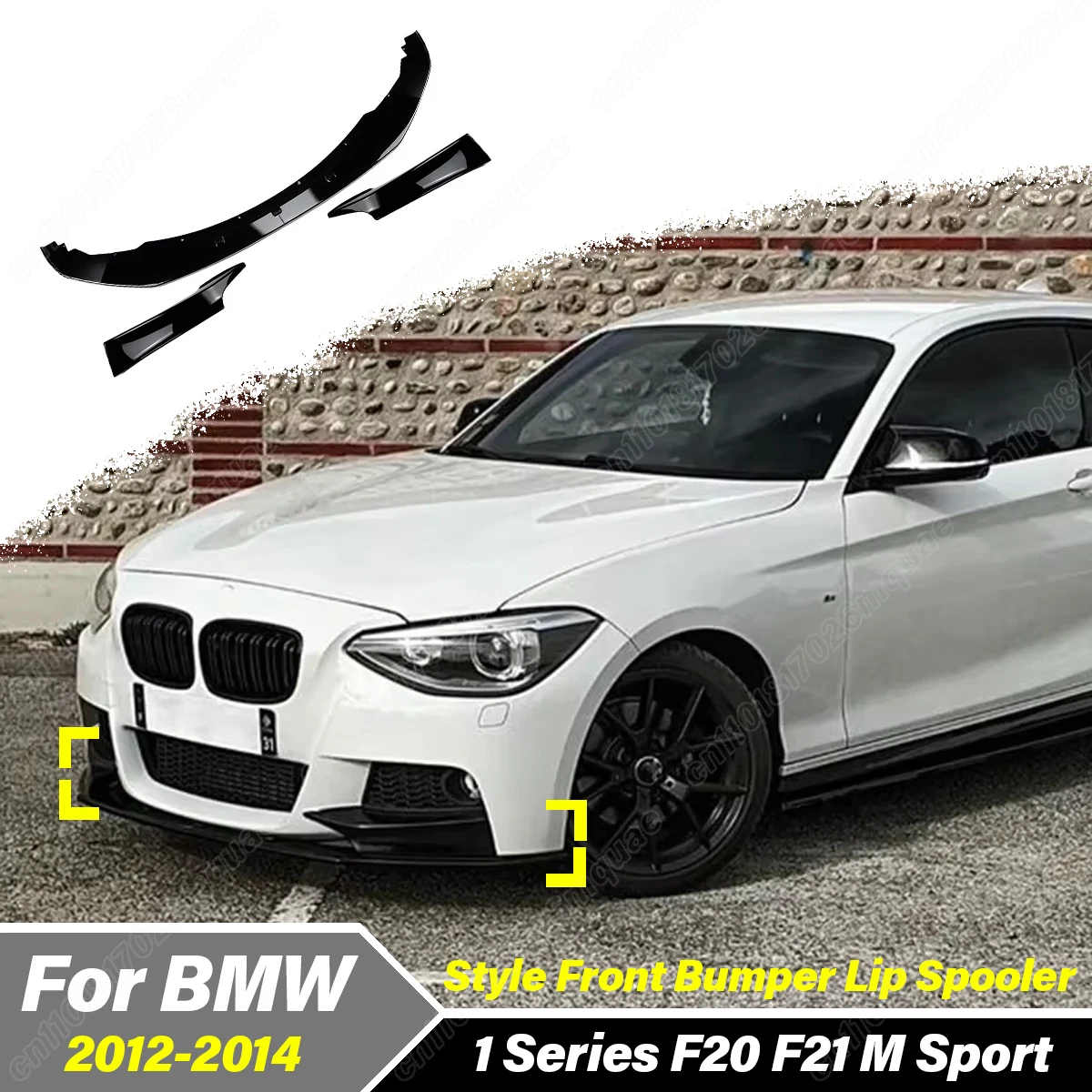 For BMW 1 Series F20 F21 2012 2013 2014 Automobile Front Bumper Splitter Lip Front Spoiler Guard Decorative Body Accessories Kit