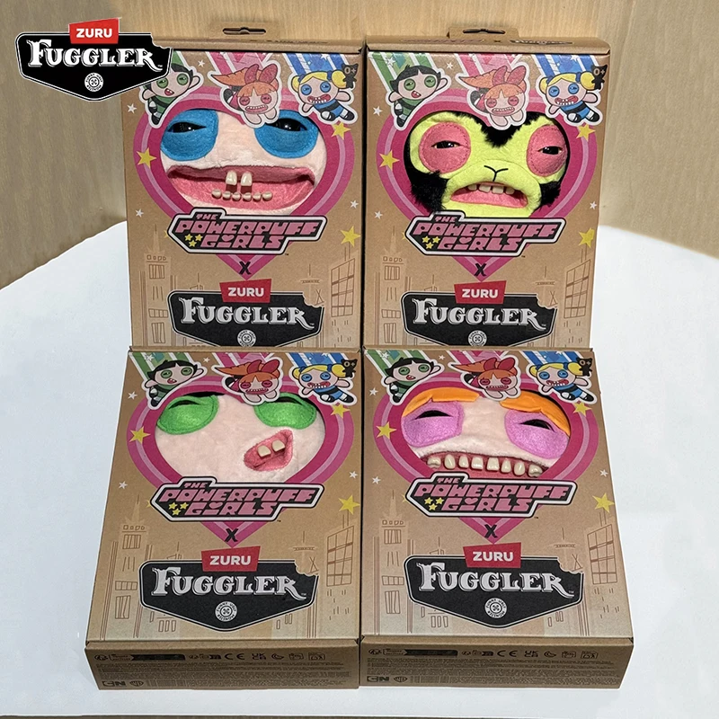 

New Fuggler The Powerpuff Girls Soft Plush Doll Blossom Funny Teeth Monster Ugly Cute Toys Cartoon Chlidren Birthday Trend Gifts