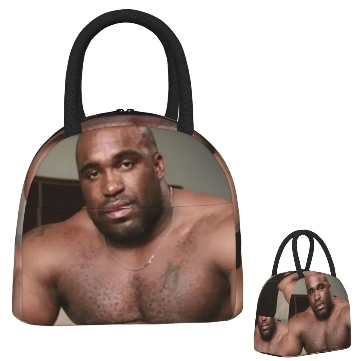 

Big Dick Black Guy Meme Barry Wood Insulated Lunch Bag for Women Kids Portable Food Boxes Thermal Lunch Box Tote