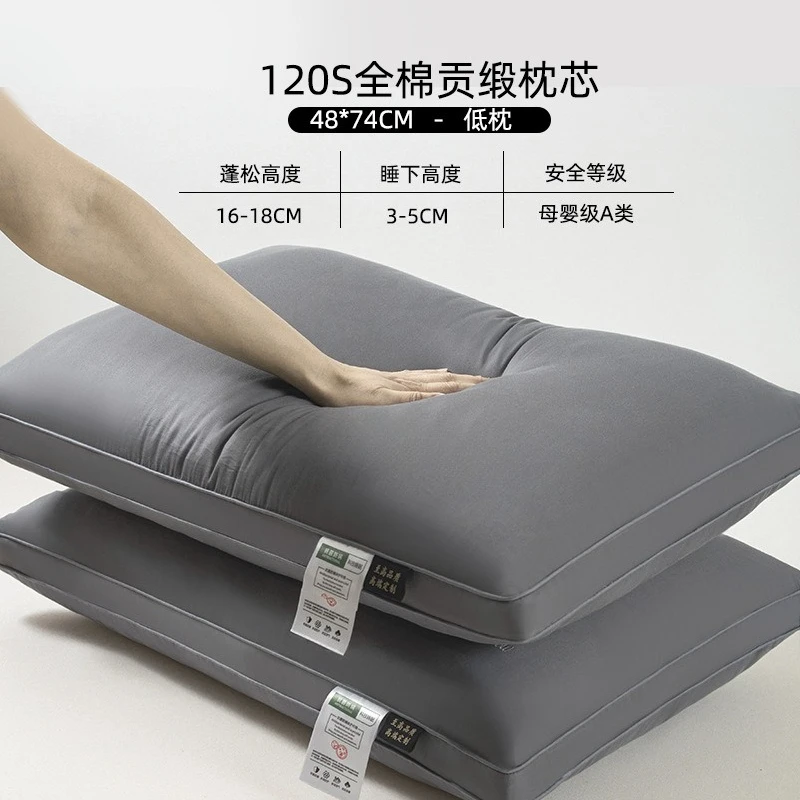 Five-star hotel special cassia seed pillow adult student single neck protection health buckwheat pillow core pair