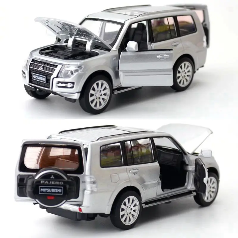 

1:32 Mitsubishi Pajero Scale Alloy Die-casting Off-road Vehicle Children's Toy Car Model Sound And Light Pull Back