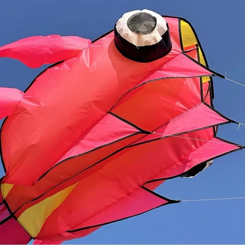 10M Large Goldfish Kite 3D 3-Color Soft Animal Colorful Kites Outdoor Adults Beach Inflatable Easy To Fly Tear Proof Kite