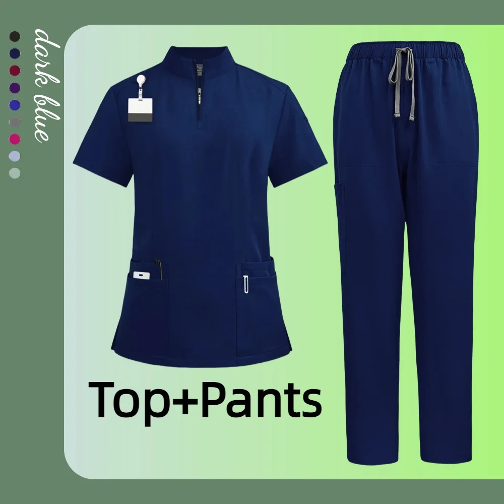Uniforme de enfermeira mulher hospital médico moletom médico masculino calças de enfermagem unisex uniformes de oficina beleza spa roupas de trabalho novo