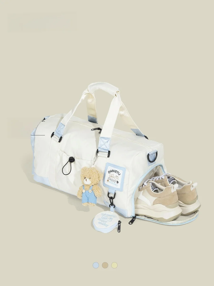 

Большая дорожная сумка Capaci, женская сумка через плечо, ручная сумка, прочный нейлоновый материал, складной с кетами для хранения