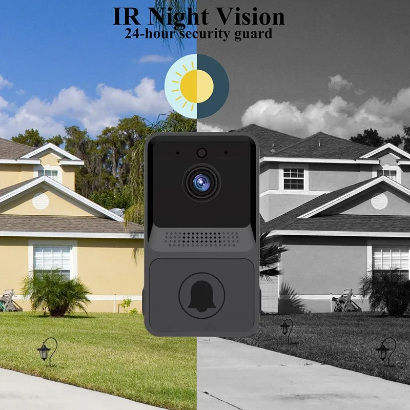 Smart WIFI Wireless Doorbell Video Phone Intercom 100° Wide Vision HD Camera Infrared Night Vision Home Security Alarm Doorbell
