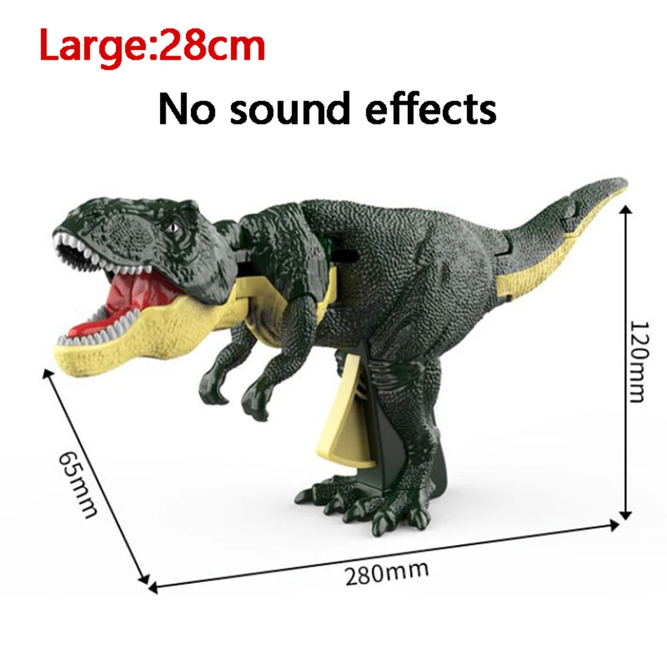 Dinozaur Zazaza dzieci prasa ręczna automatyczne ugryzienie huśtawki Model symulacyjny dinozaury zabawki tyranozaza Rex dla dzieci prezent