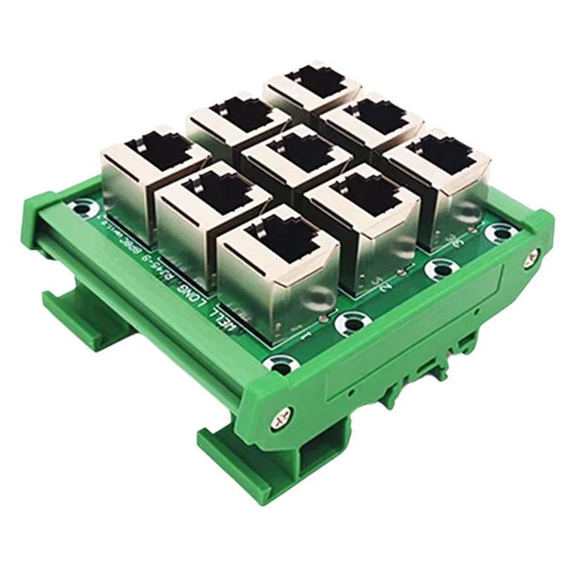 AB34-BRK8P8CSJ Adapter Board 9-Way Bus Breakout Board Terminal Block, Connector DIN Rail Mountable