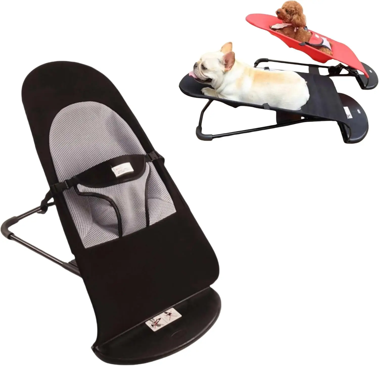 

Pet Dog Rochair Cat Rochair, Pet Dog Rocker Bed Chair, Indoor Lounge, Adjustable And Portable Foldable, Max Weight 33Lb, French