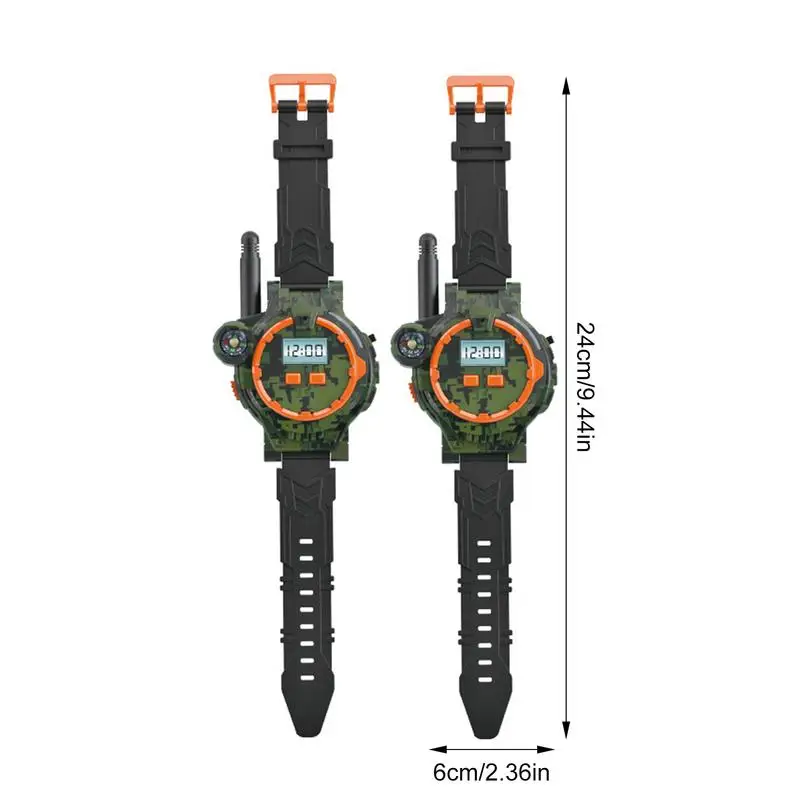 Walkie Talkie Watch Automatic Sleep Interactive Interphone Toy Green Walkie Talkies Watch For Park Travel Camping Adventures