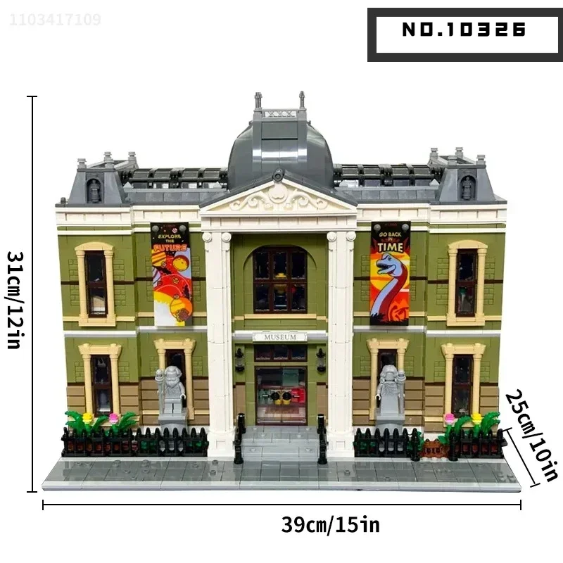 IN STOCK 4014PCS Natural History 10326 Biggest Modular Building Set Architecture Street View BuildingToy Kids Gift