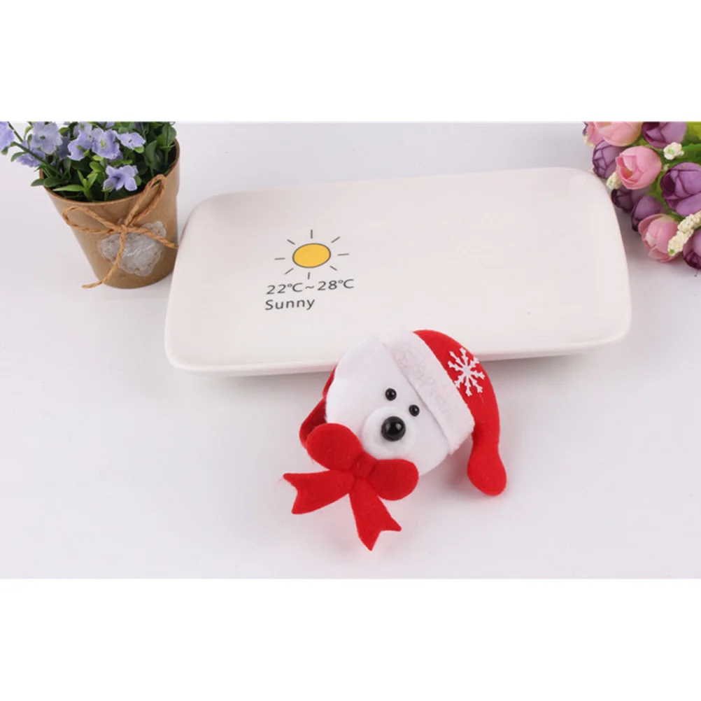 크리스마스 슬랩 팔찌 곰 패턴 어린이 팔찌 파티 선물 경량 휴대용 휴일 장식 새해용