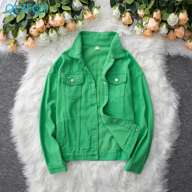 

Denim Jacket Women 2023 New Autumn Clothes Loose Tops Slim Cotton Jacket Turn-Down Collar Single-breasted Demin Coat For Woman