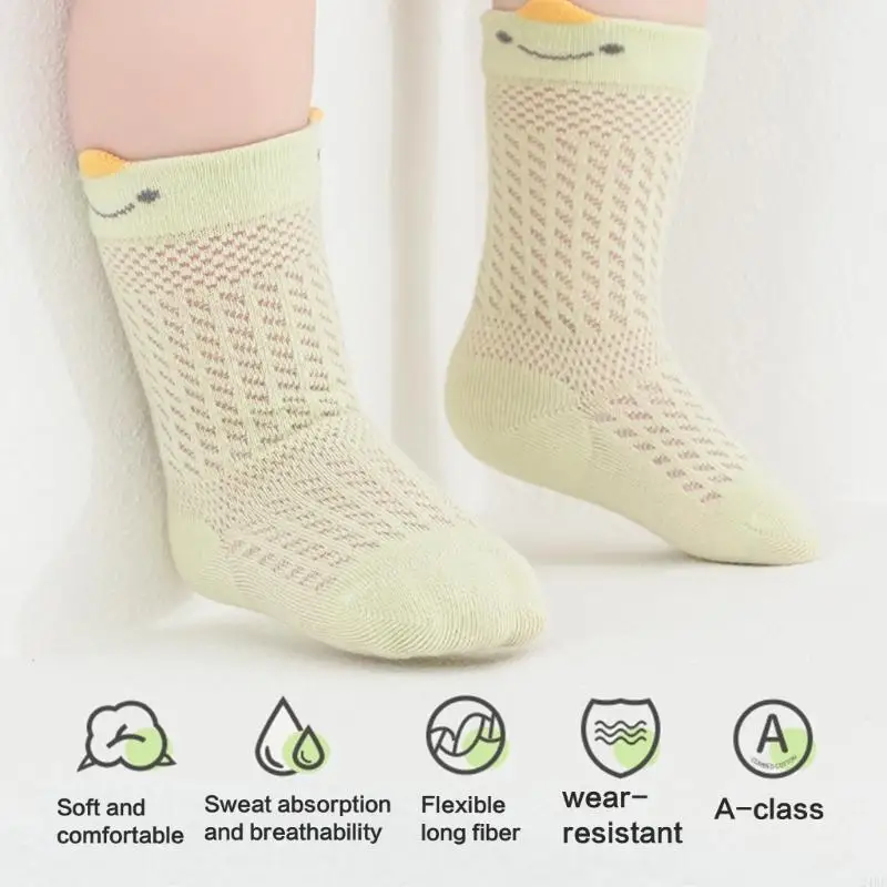 

3 Pair Elastic Cotton Baby Socks Lovely Cartoon Toddler Floor Socks for 2025 Spring and Summer Season 24BE