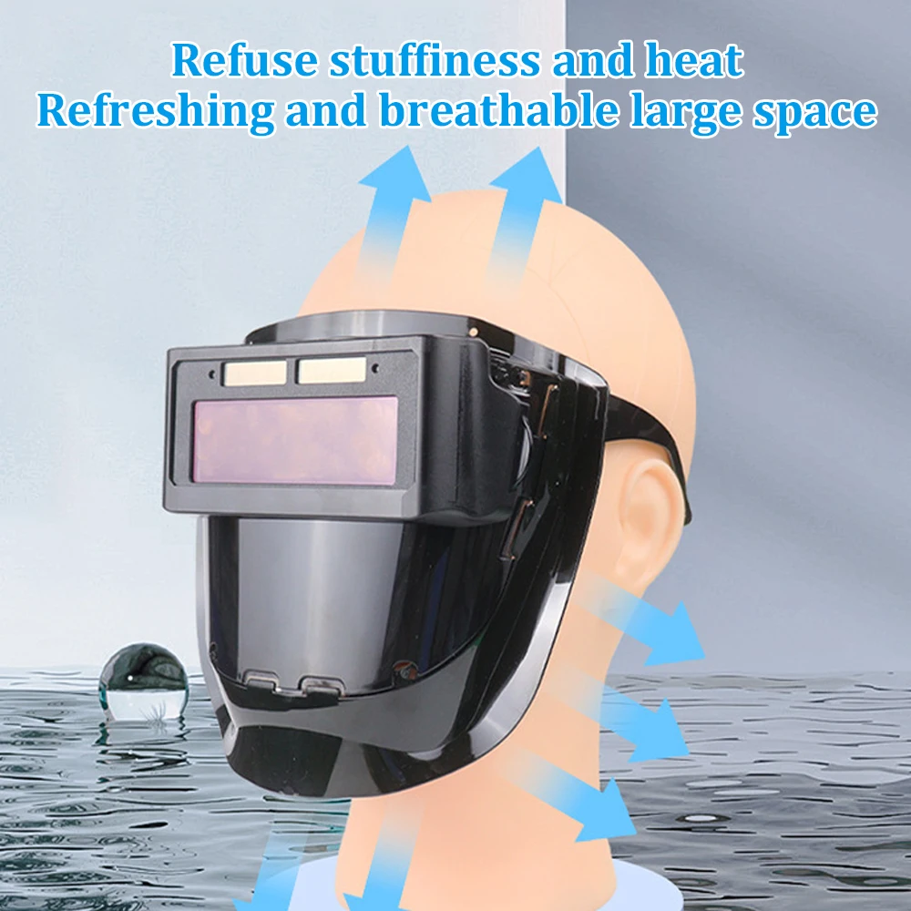 Auto Darkening Welding Mask For Arc Weld Grind Cut Solar Power Welder Mask True Color Lens Large View Welding Helmet