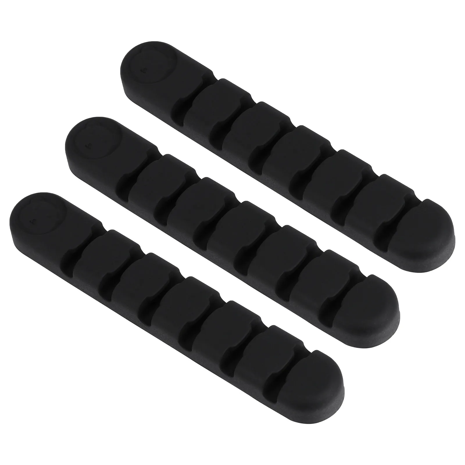 3Pcs Stylish Silicone Cable Clips Self Adhesive Desktop Organizer Flexible Bendable Data Wire Winders for Neat Desk Setup