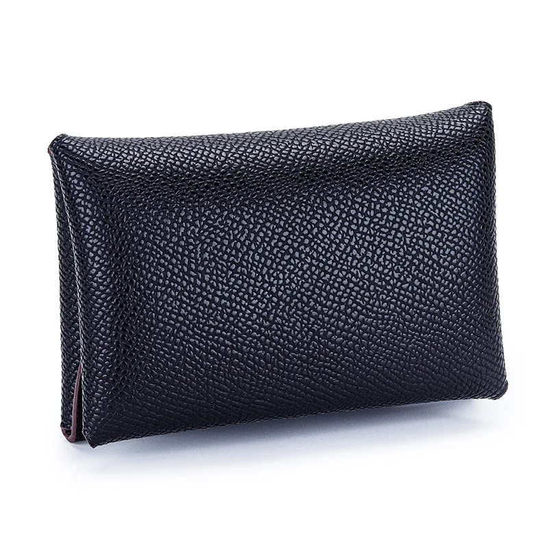 Genuine Leather Coin Pouch Change Holder Mini Snap Pocket Wallet for Men Women Luxury Designer Credit Card Holder Coin Purses