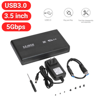 2.5/3.5 inch HDD Case USB3.0/2.0 to SATA Port SSD HDD Hard Drive Case Enclosure 5Gbps USB 3.0 External Solid State Hard Disk Box