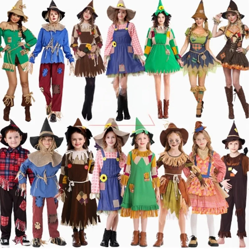 

loween Cosplay Witch Costume Adult Children St Man Stage Role Play Clothing Polyester Fiber 00% Traditional Chinese Co...