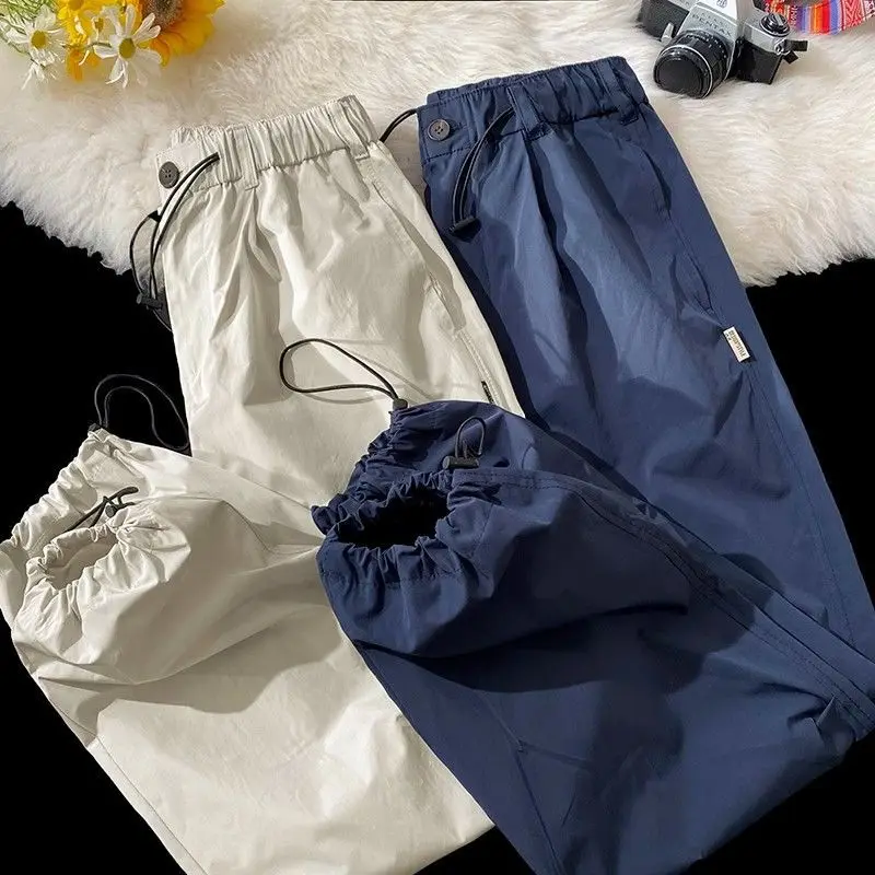 

Quick-drying Charge Overalls Female Summer Thin Outdoor Mountain Climbing High Street Sports Parachute Pants Couple Female