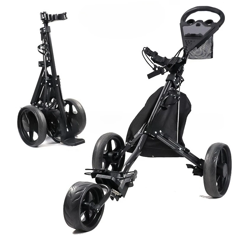 Golf Three-wheel Ball Chartered Cart Golf Foldable Storage Trolley Portable Trolley Golf Course Supplies