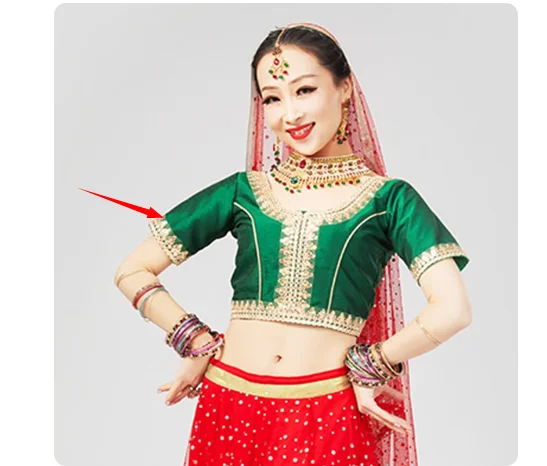 زي الرقص الهندي، النمط العرقي، الرقص الأنثوي، الرقص الشرقي، الأعلى #5