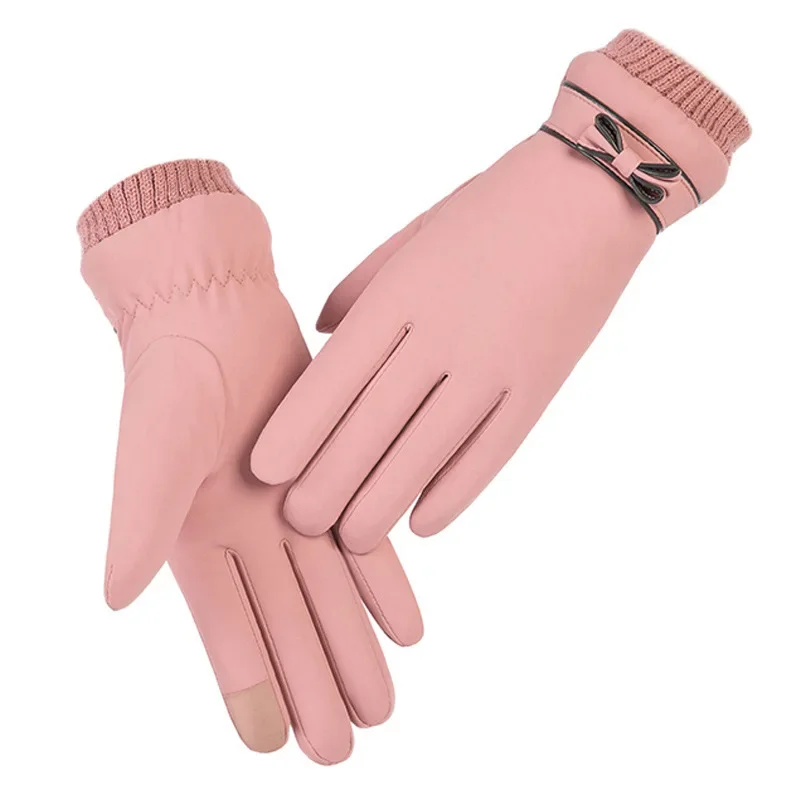 Winter Gloves Feminine Skin Fabric Soft Windproof Cycling Gloves