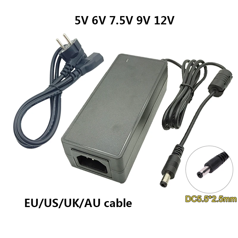 Universal 5 Volt 5V 10A 6V 5A 10A 15A Switching Adapter AC/DC Adapters 7.5V 9V 12V 2A 3A 12 Volt DC Power Supply Transformer