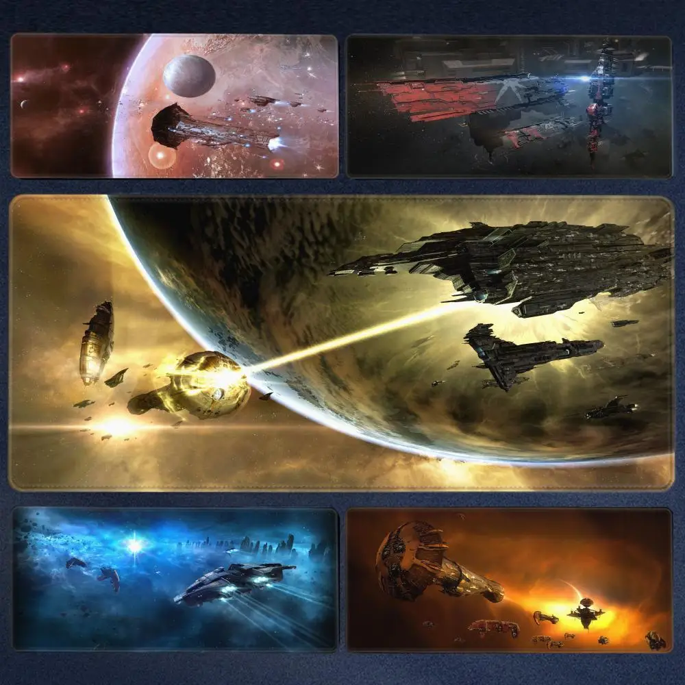 

Eve Online Anime Large Mousepad XXL Gaming Accessories Keyboard Desk Mat Laptop Office Carpets Rubber Overlock Mouse Pad for CS