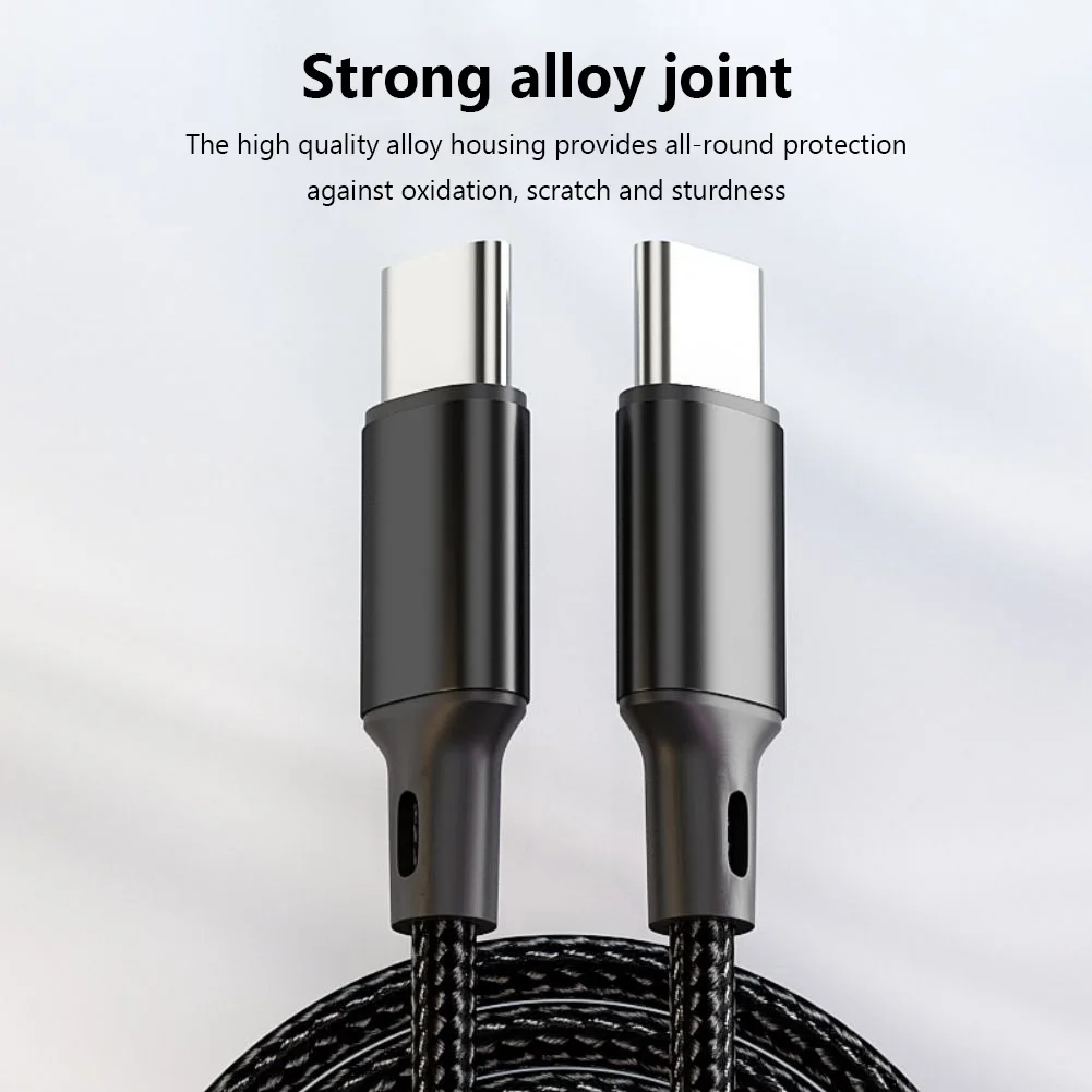 USB Type-C Male To Male Charging Cable USB C To USB C Data Cable PD 60W Fast Charge Cable For Type C Devices Smartphones