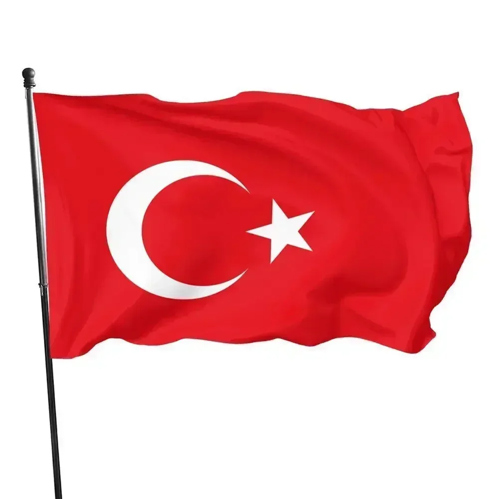 Turkey Flag Turkish Vergisiz Urunler Turkiye Polyester Double Stitched Hanging National Flag