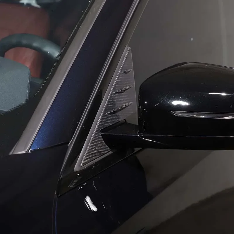

For BMW 3 Series G20 G21 G22 G28 2020-2023 Real carbon fiber Car A-pillar Triangle Decorative Cover Sticker Car Accessories