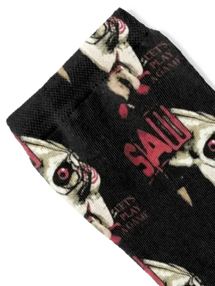 Saw X Horror Movie Lets Play A Game Socks Rugby golf crazy Women Socks Men's