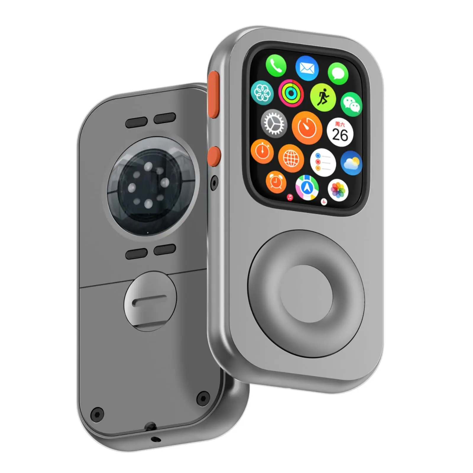 RePod Aluminum Alloy Protective Case for Apple Watch Series 7/8/9, Apple Watch Case  with Click Wheel Design