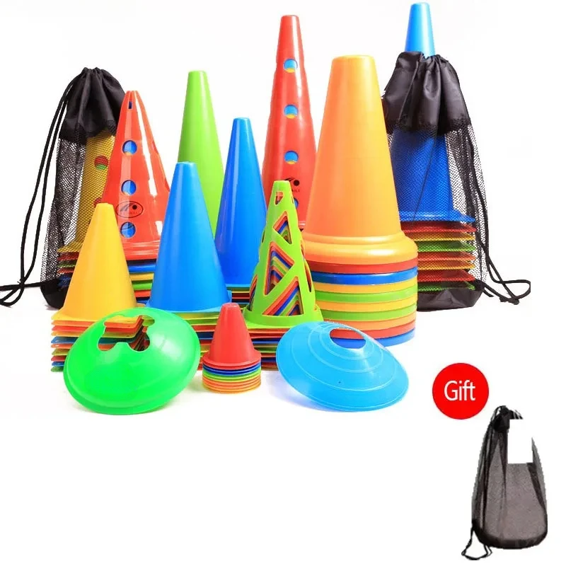 

10Pcs Soccer Training Sign Dish Bucket Pressure Resistant Cone Marker Disc Marker Bucket Football Agility Training Sports Saucer