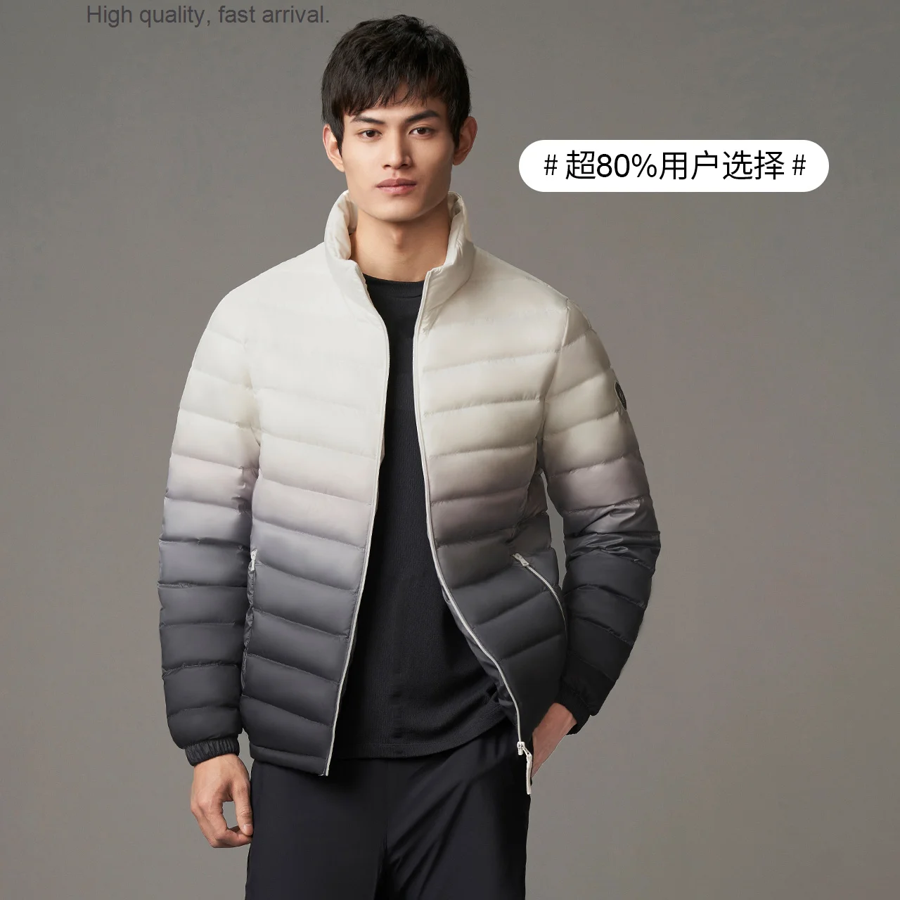 Fashion Men\'s New Lightweight Stand Collar Short Casual down Jacket Coat winter coat men down coat