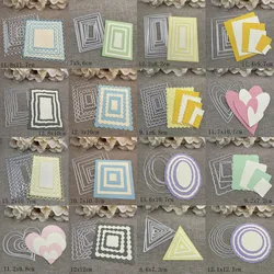 Various shape frame series Metal Cutting Dies Stencils For DIY Scrapbooking Decorative Handcraft Die Cutting Template Mold