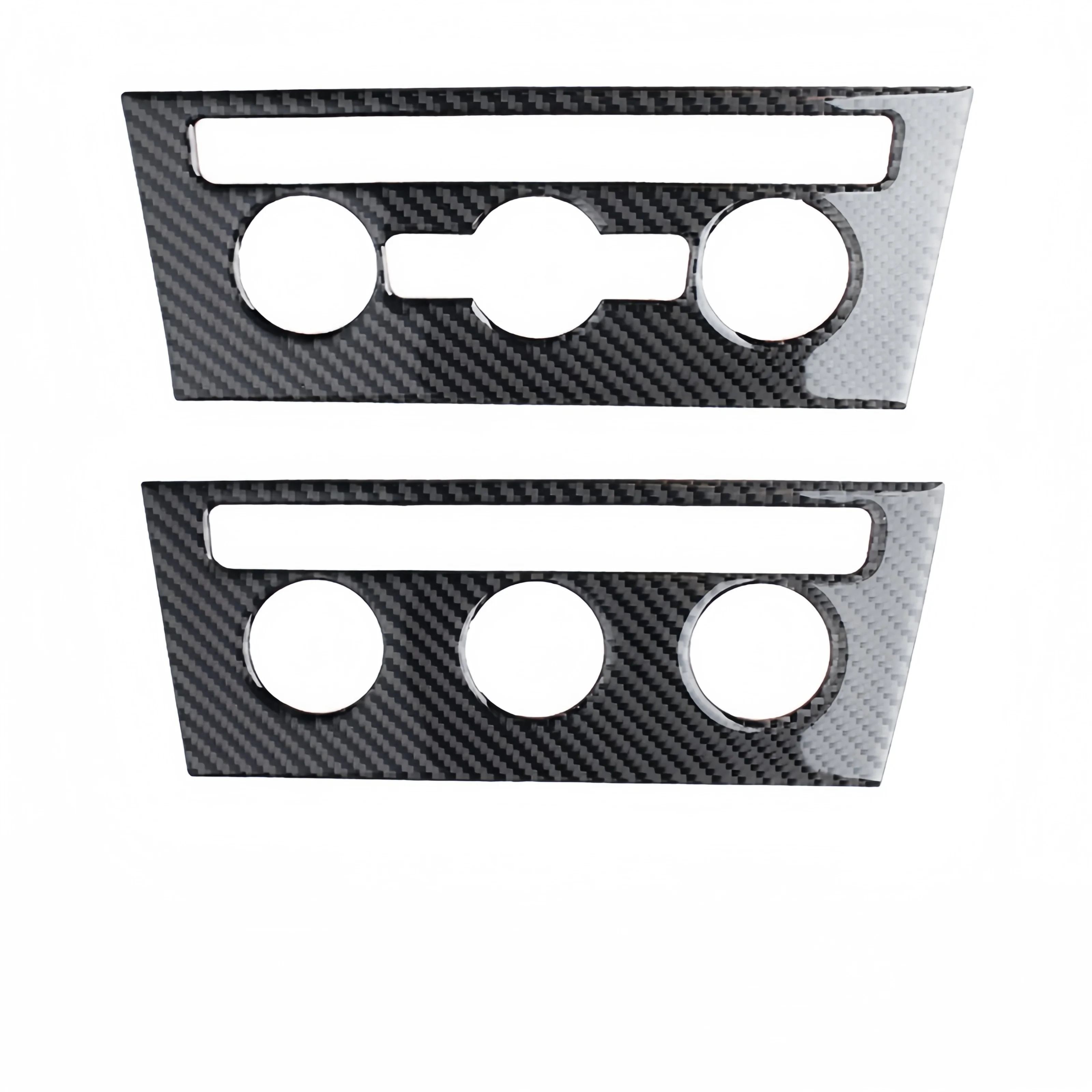 ل VW Golf 7 GTI Mk7 14-19 ألياف الكربون سيارة مركز التحكم تكييف الهواء لوحة التحكم غطاء الكسوة ديكور ملصق السيارات Zublika #6