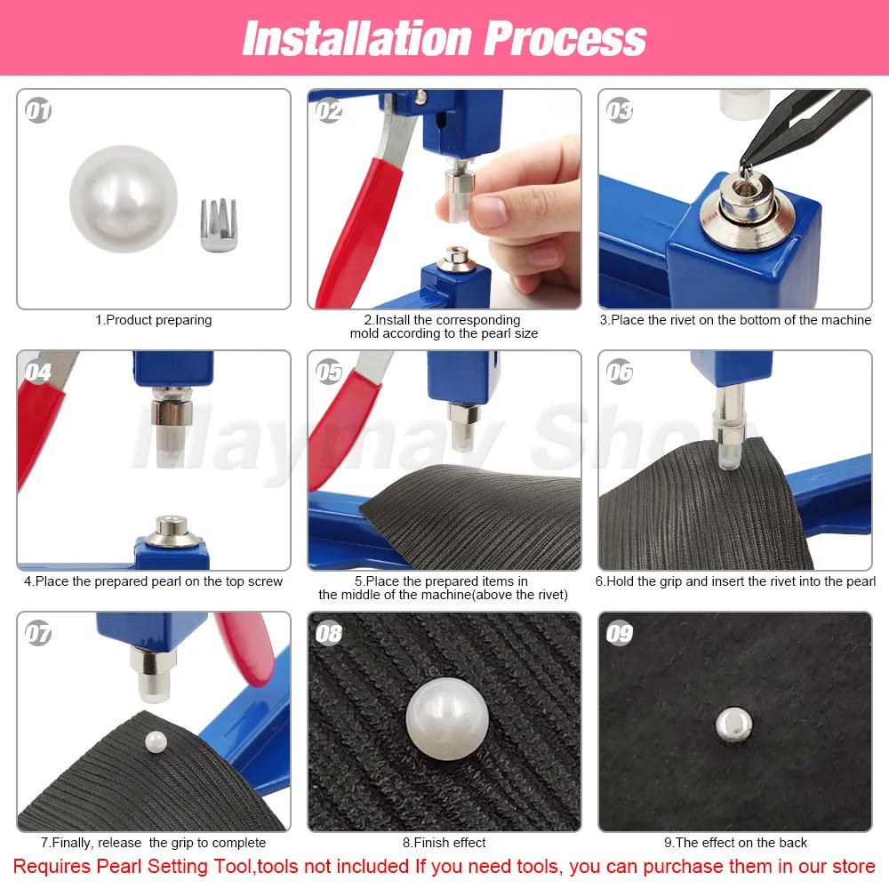 850 pièces perles acrylique Imitation perles 4-10mm perles non poreuses pour chapeaux chaussures vêtements sac à main couture projet de bricolage