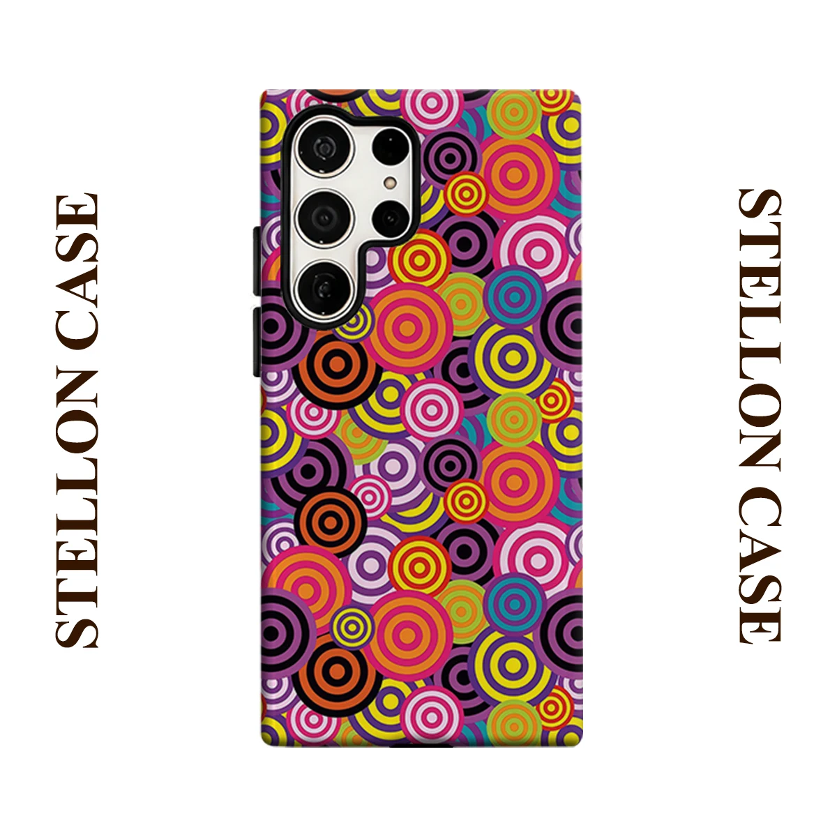 Pop Circle Glossy Double Layer Shockproof Phone Case For Samsung Galaxy S25 Ultra S24 Plus S23  Ultra Hard Back Cover
