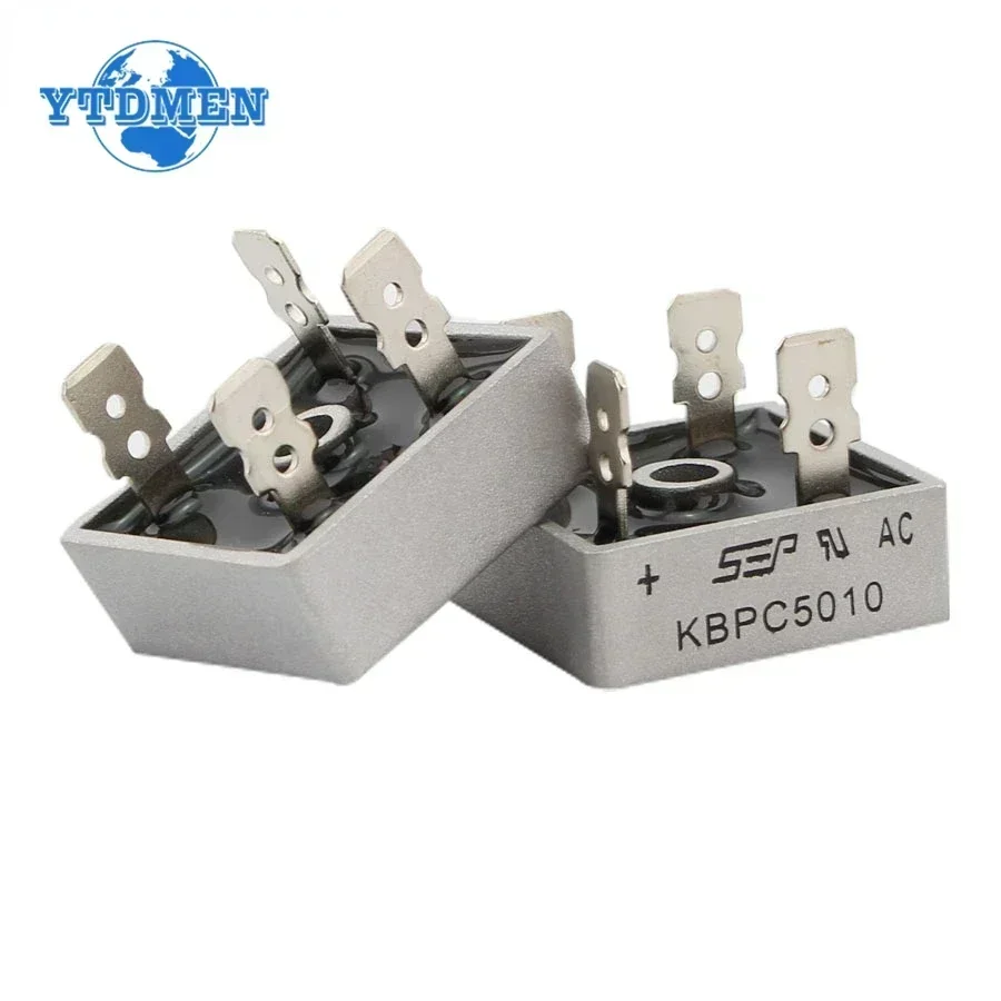 1/2/5pcs Bridge Rectifiers KBPC5010 50A 1000V Diode Bridge Rectifier Electronics Kit