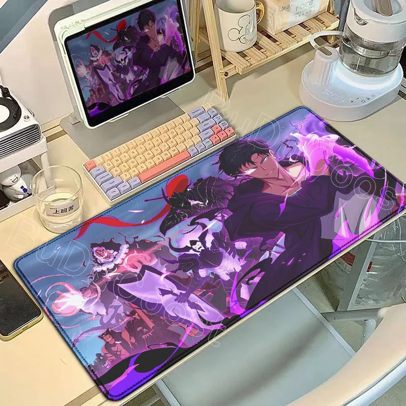 Nova impressão hd anime solo nivelamento tapete de mesa teclado do computador bloqueio borda mousepads antiderrapante mouse pad portátil jogos pc tapete