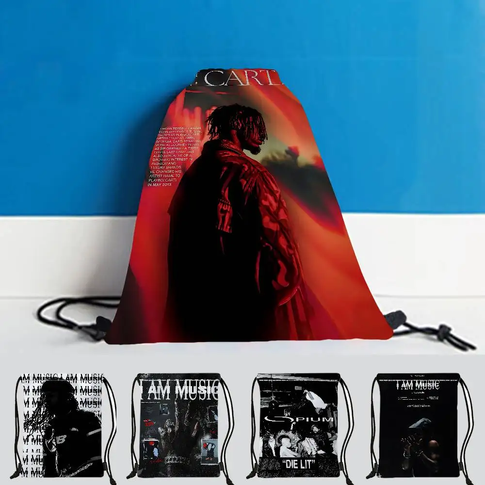 O-Opium Rap Playboi Carti 1 Piece Drawstring Bag Backpack, Adjustable Drawstring Backpack, Storage Bag, Drawstring Pocket