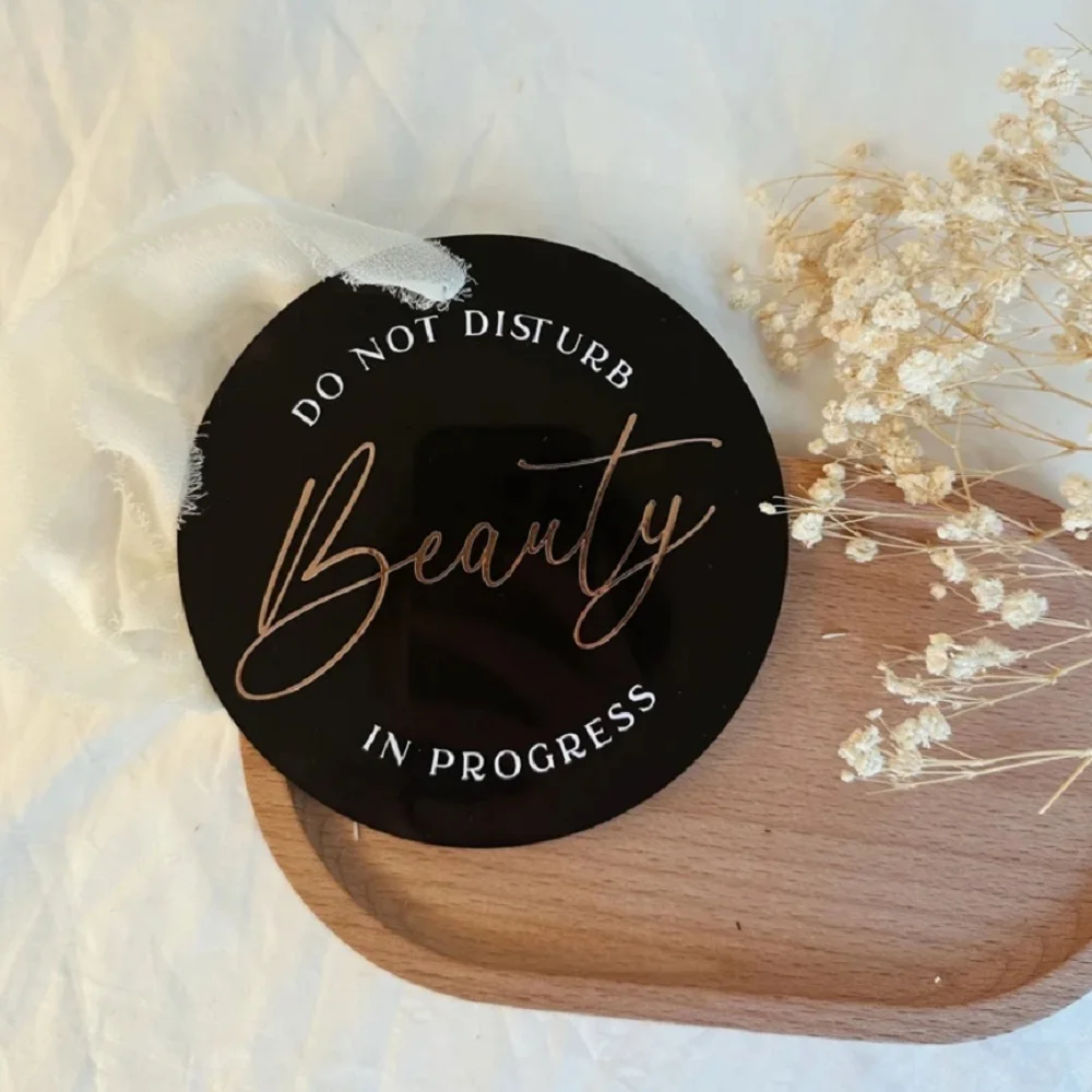 Beauty salon Do Not Disturb Door Sign,Acrylic Spa Salon Sign,beauty room,Treatment room sign,Lash and brow Acrylic door hanger