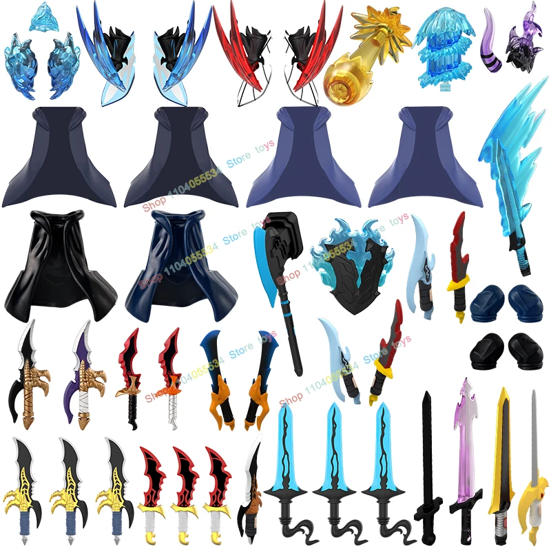 MOC animación Cheng Xiaoyu bloques de construcción cuchillo accesorios Anime figuras de acción líder modelos juguetes para niños regalos de cumpleaños