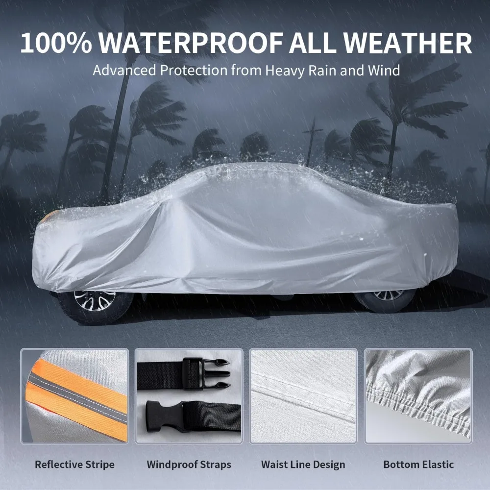 غطاء شاحنة مناسب مخصص لسيارة Ford Ranger 2019-2026 سرير قصير للكابينة فائقة/طاقم، حماية ضد الماء لجميع الأحوال الجوية مع سحاب للباب #3