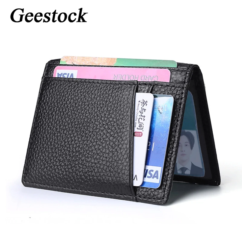 

Geestock Carteira Masculina Super Slim Soft Wallet For Men Minimalist Card Holders Thin Credit Card Purse Business Men's Wallet