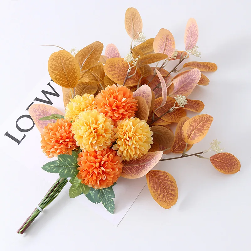 45 cm Eukalyptus Künstliche Blumen Blumenstrauß Dekoration Gefälschte Ornament Tisch Home Room Decor Garten Party Herbst Brautstrauß – Detail 12